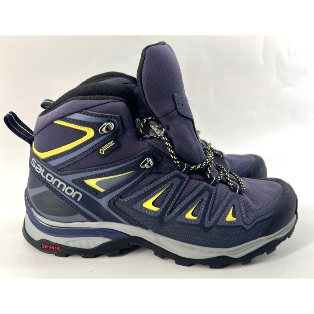 Salomon X Ultra 3 GTX Mid Gore-Tex Boots Women 9 Blue Waterproof Hiking 398691